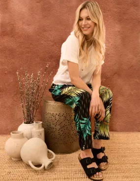 Palm Print Trousers