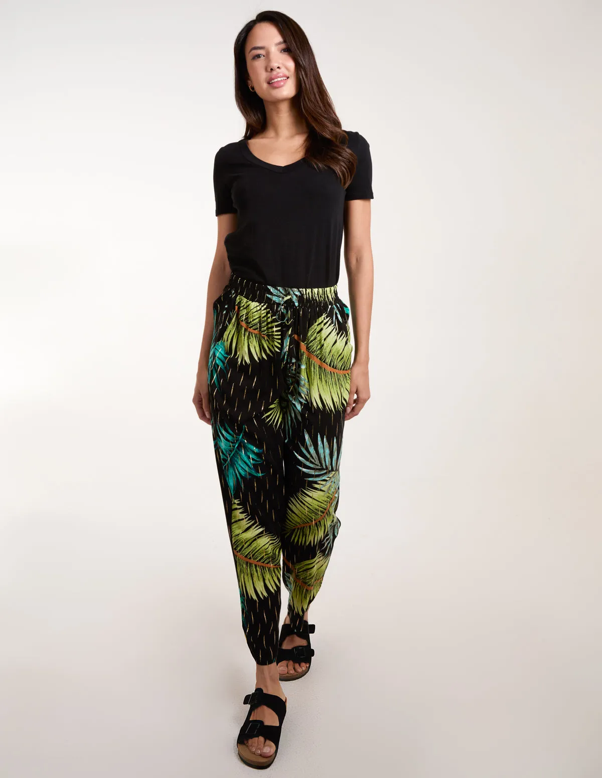 Palm Print Trousers