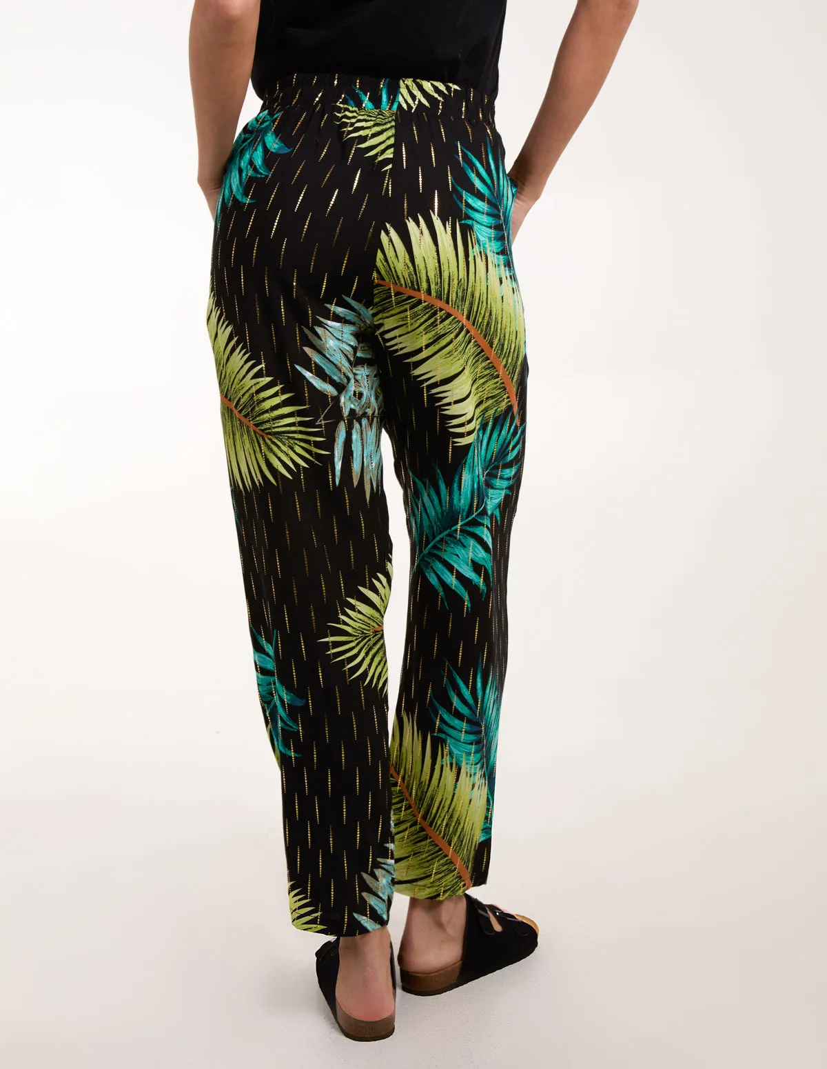 Palm Print Trousers