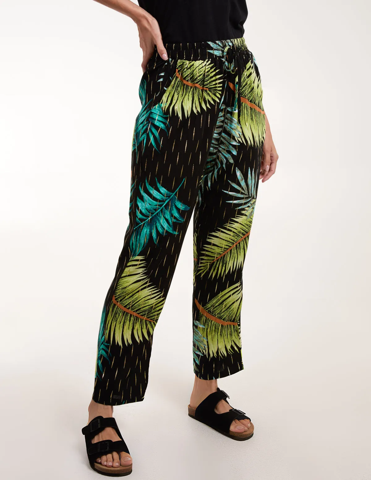 Palm Print Trousers