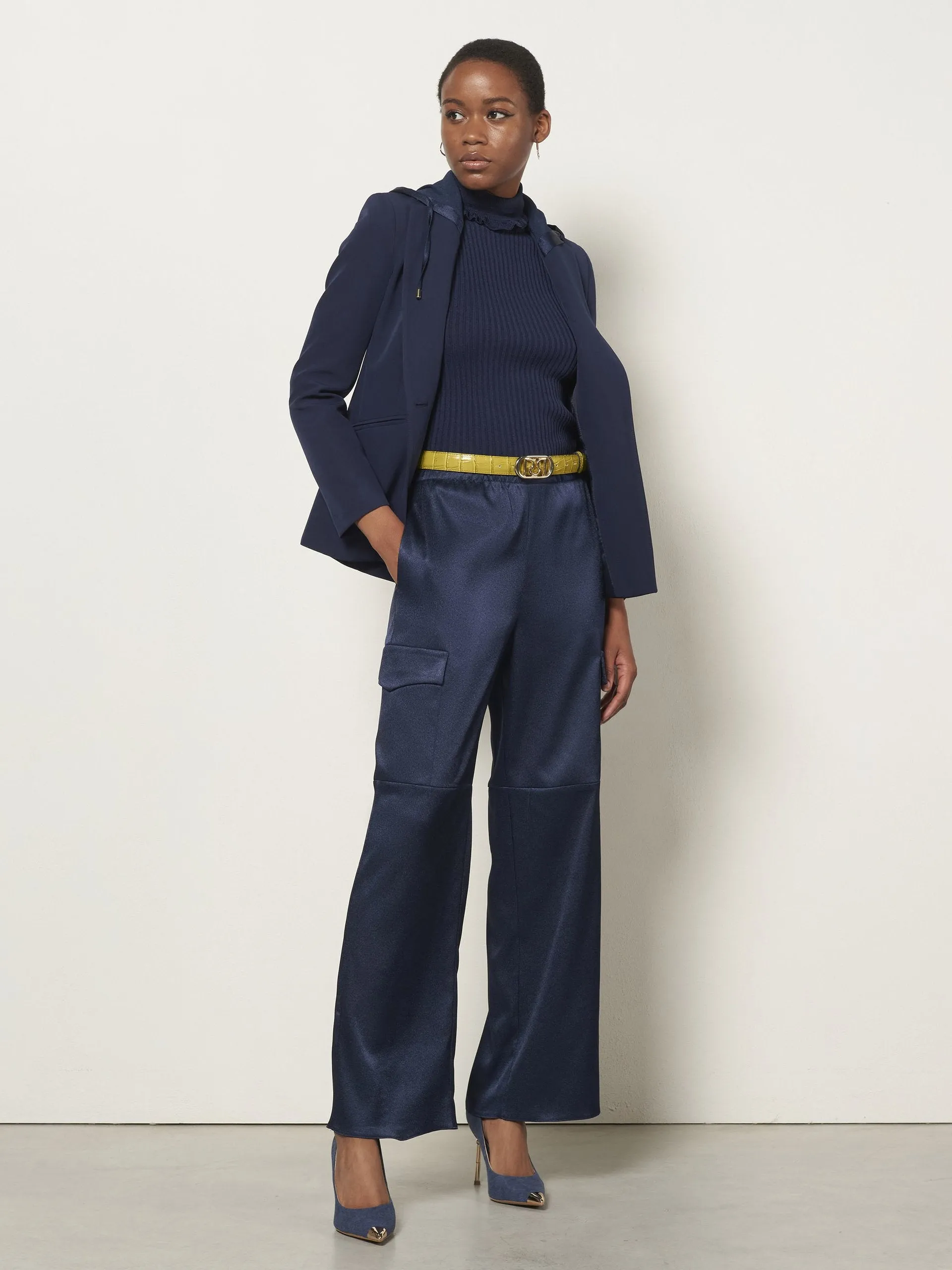 Satin Cargo Trousers