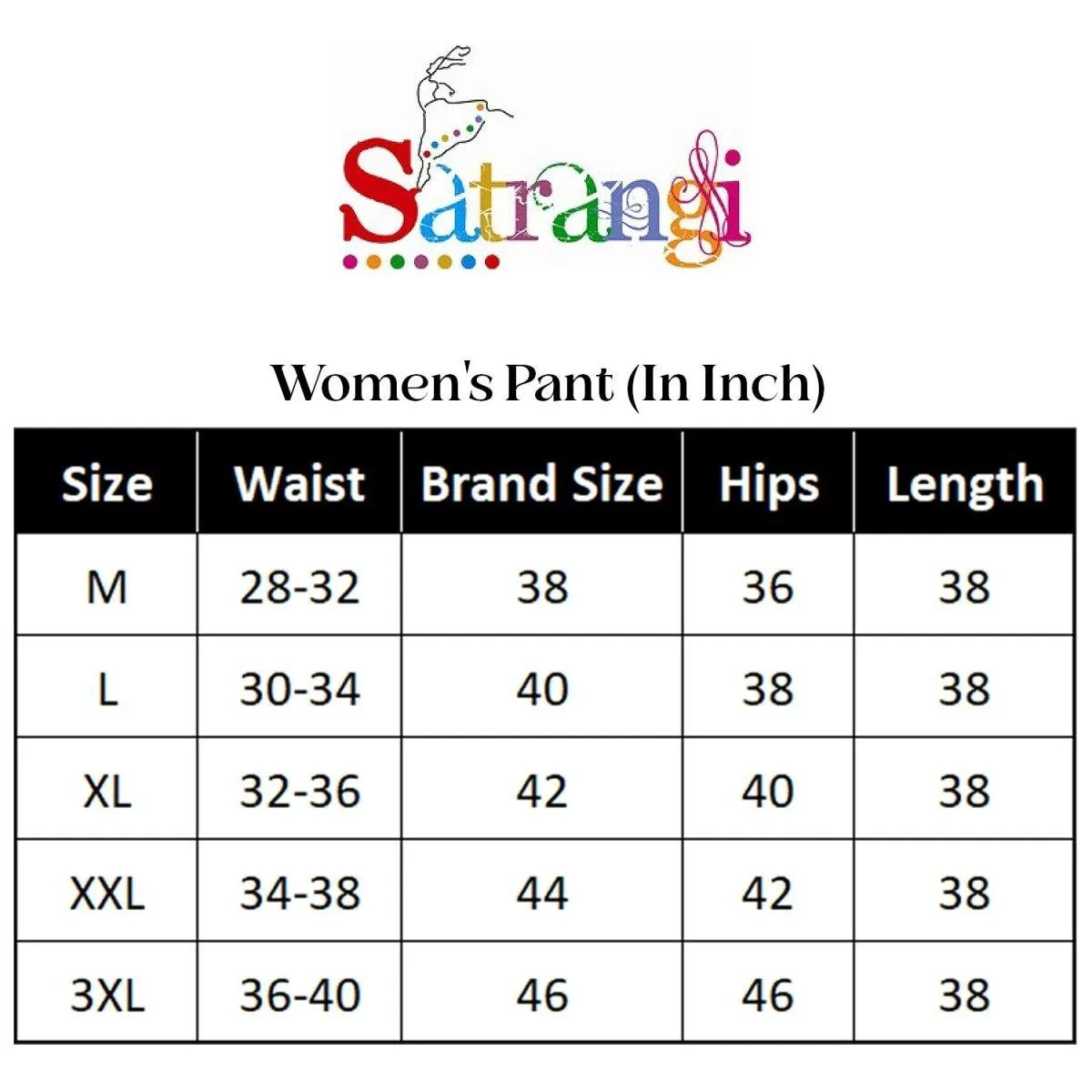 Satrangi Women's Black Viscose Ribbed Lycra Trouser