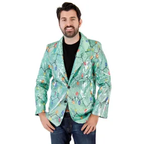 Sequin X-Mas Lights Ugly Christmas Blazer Jacket