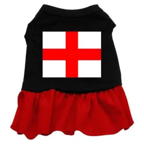 St. Georges Cross Screen Print Dress Black with Red XL (16)