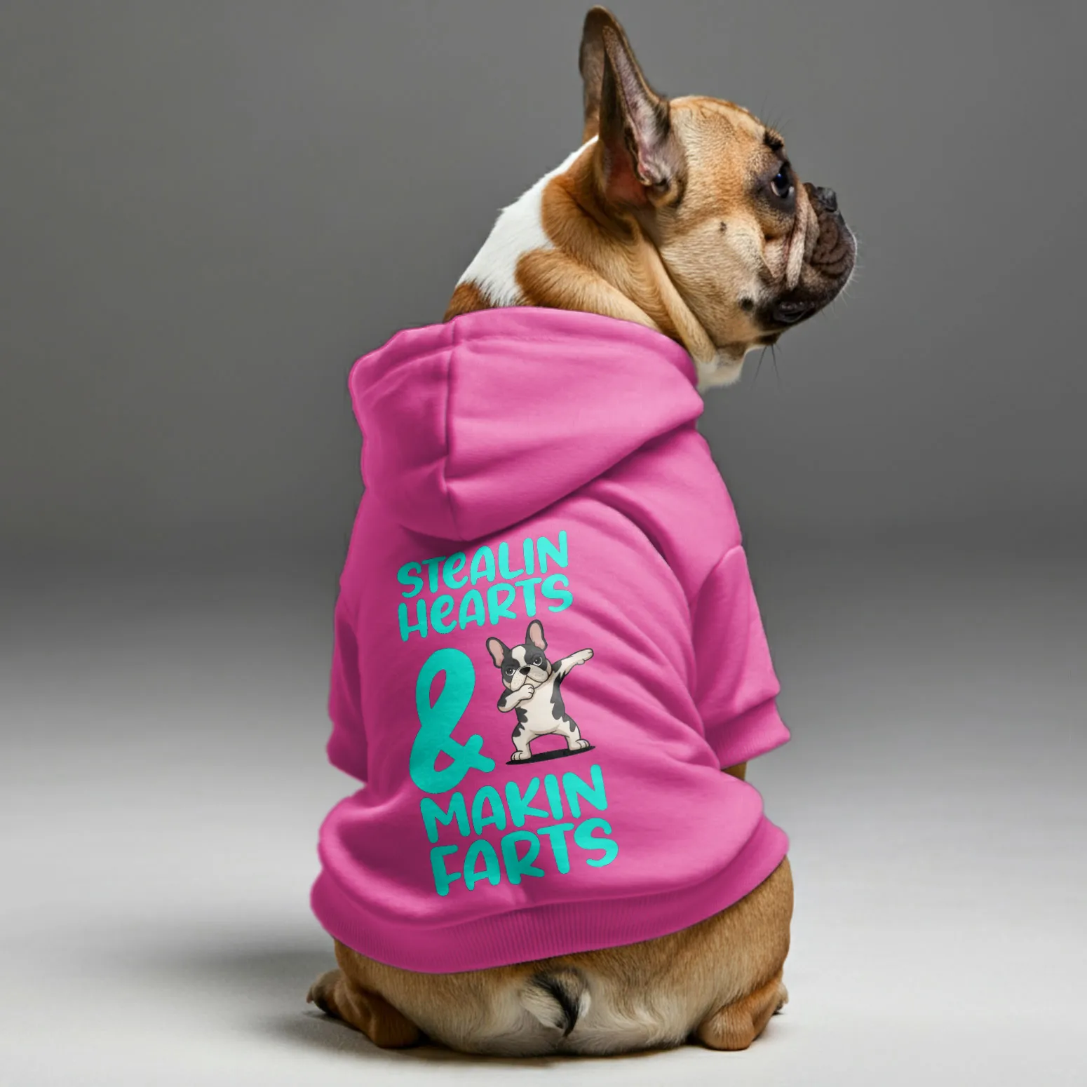 Stealin Hearts & Makin Farts - Personalized French Bulldog Hoodies with Funny Quotes – Stylish, Cozy, and Premium 100% Cotton