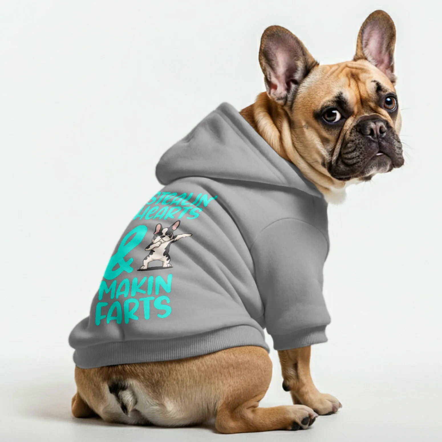 Stealin Hearts & Makin Farts - Personalized French Bulldog Hoodies with Funny Quotes – Stylish, Cozy, and Premium 100% Cotton