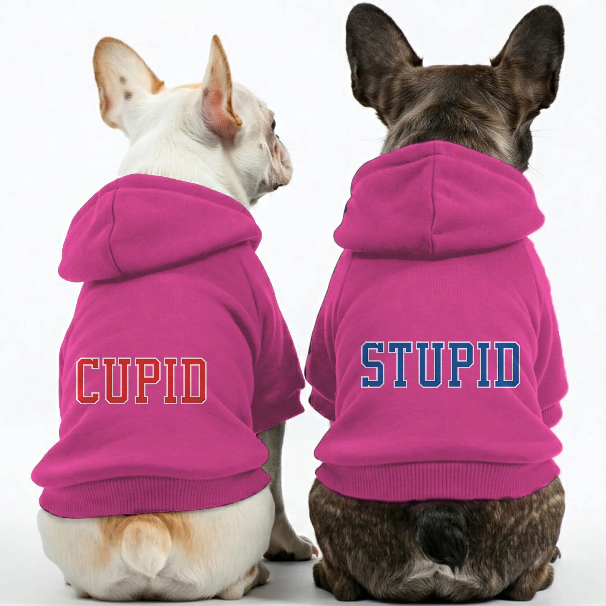 Stupid and Cupid - Matching French Bulldog Hoodies – Stylish, Cozy & Personalized!