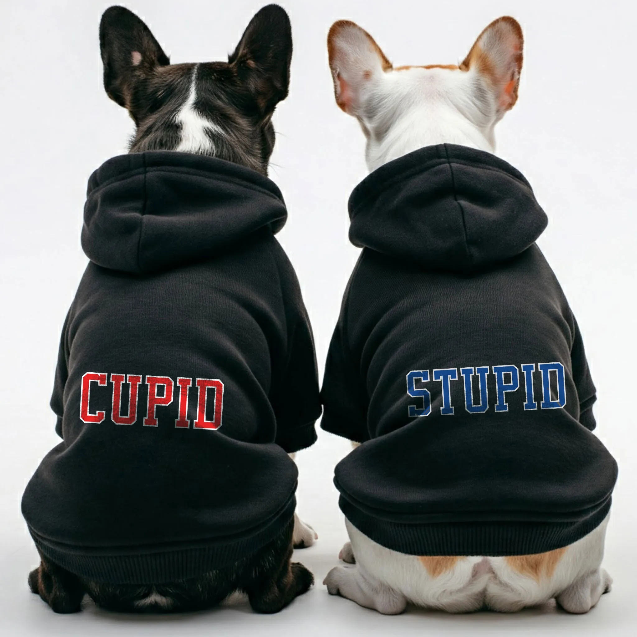 Stupid and Cupid - Matching French Bulldog Hoodies – Stylish, Cozy & Personalized!