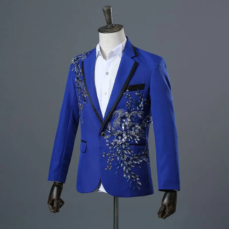 Stylish Crystal Embroidered Jackets for Weddings and Performances