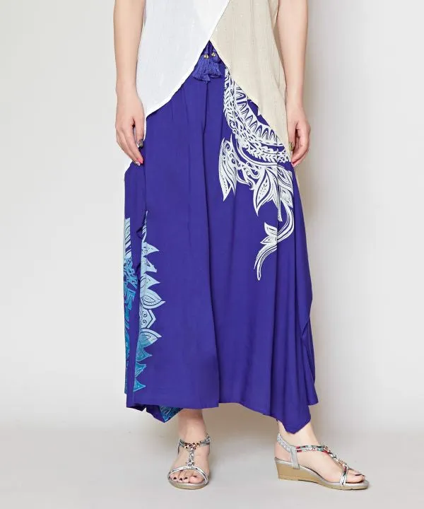 Tribal Flower Long Skirt