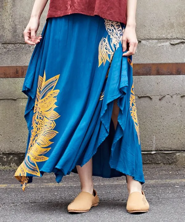 Tribal Flower Long Skirt