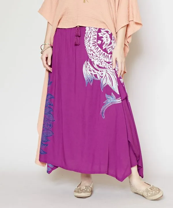 Tribal Flower Long Skirt