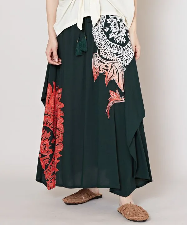 Tribal Flower Long Skirt