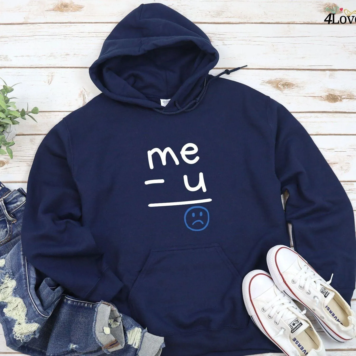 Valentine's Matching Set: Equation of Love Hoodie & Lovers T-shirt, Gift for Couples