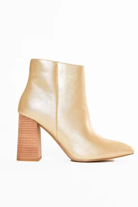 Veronica Booties- Light Gold