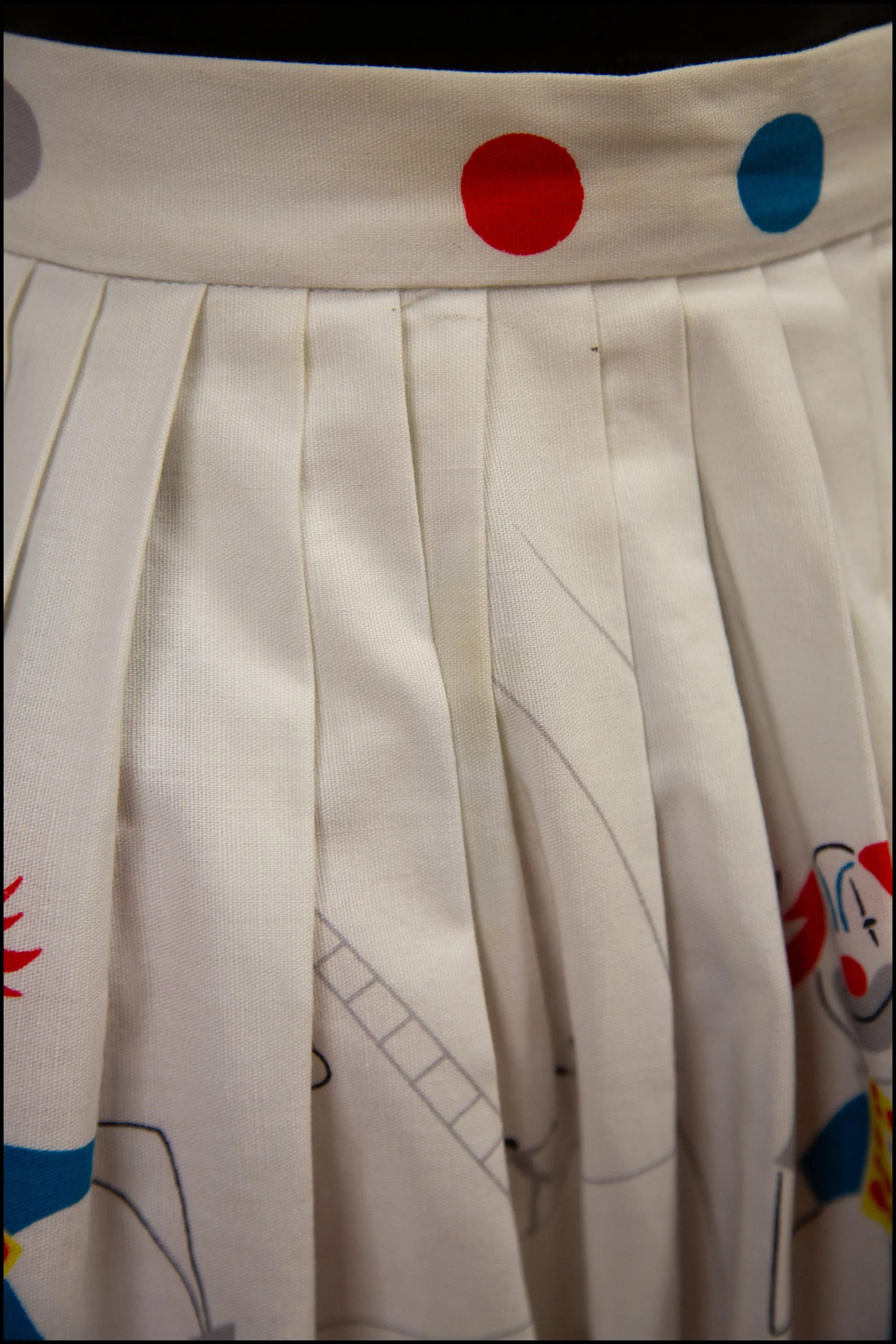 Vintage 1950s Novelty 'Circus Clown' Skirt