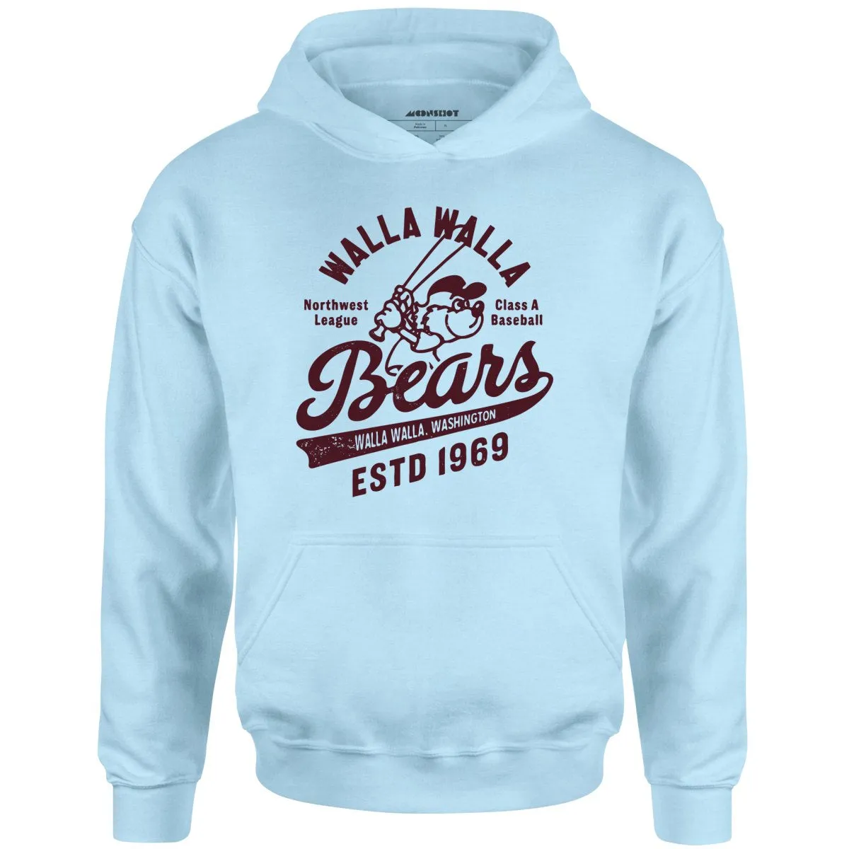 Walla Walla Bears - Washington - Vintage Defunct Baseball Teams - Unisex Hoodie