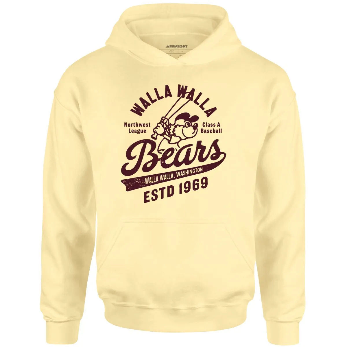 Walla Walla Bears - Washington - Vintage Defunct Baseball Teams - Unisex Hoodie