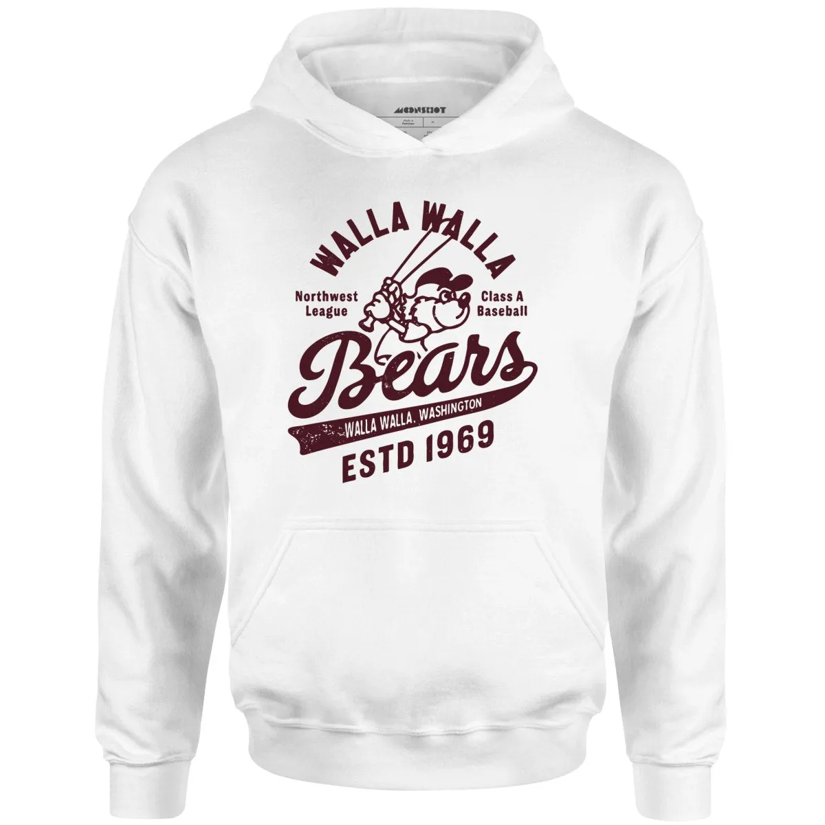 Walla Walla Bears - Washington - Vintage Defunct Baseball Teams - Unisex Hoodie