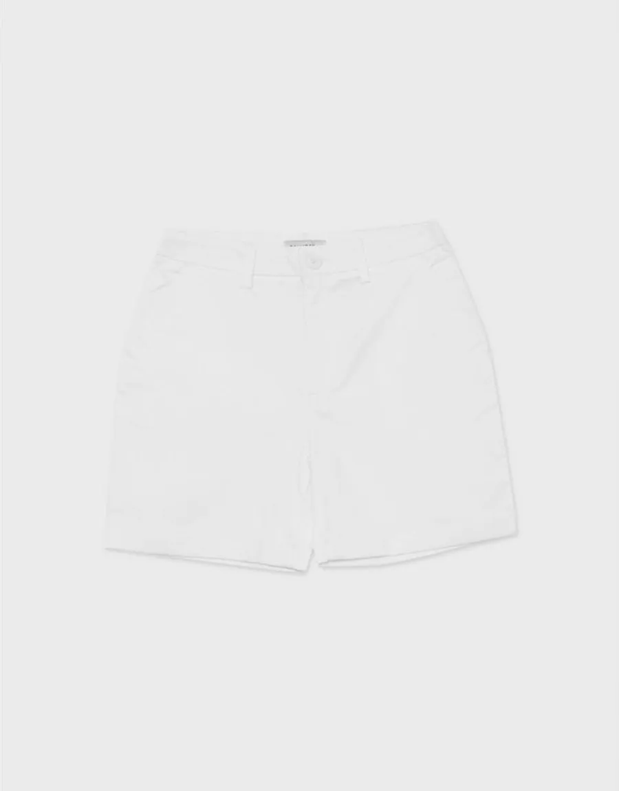 Women's CLP Trendy Wear Denim Short - WHITE